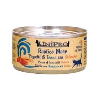 Unipro Rustico Mare Cibo Umido Tonno Con Salmone Per Gatti Adulti Barattolo 85g
