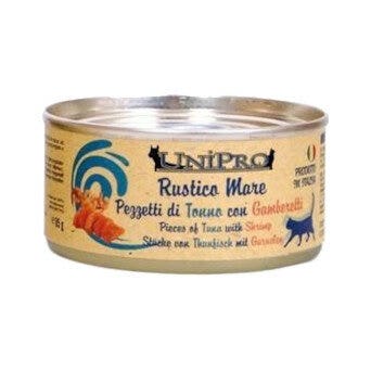 Unipro Rustico Mare Cibo Umido Tonno Con Gamberetti Per Gatti Adulti Barattolo 85g
