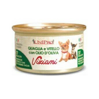 Unipro Viziami Cibo Umido Quaglia  Vitello E Olio D'Oliva Per Cani Taglia Piccolissima Barattolo 85g