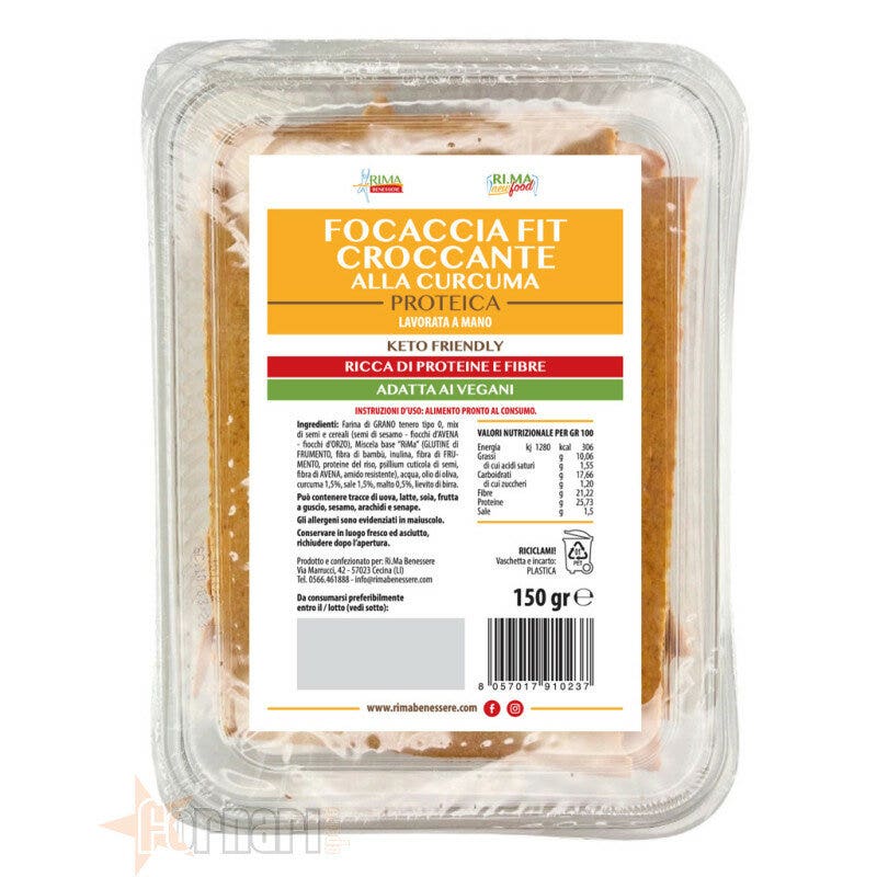 Focaccia Fit Crujiente de Cúrcuma 150 g