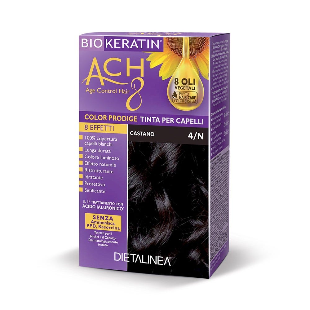 Biokeratin Ach8 Cabello Color Castaño 4 / N-10