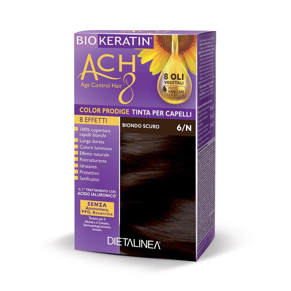 Biokeratin Ach8 Cabello Color Rubio Oscuro 6 / N-3