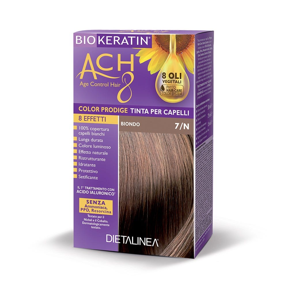 Bioqueratina Ach8 Cabello Color Rubio 7 / N-4