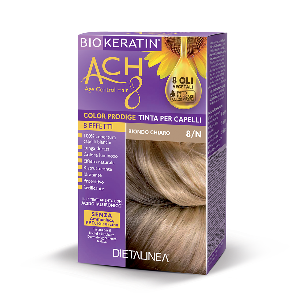 Biokeratin Ach8 Cabello Color Rubio Claro 8 / N-2