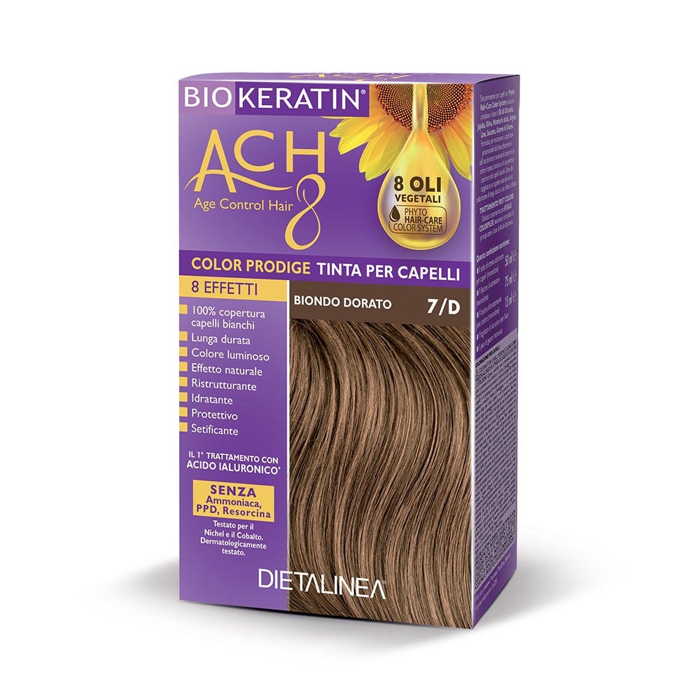 Biokeratin Ach8 Color Prodige Tinte Capilar Rubio Dorado 7/D-3