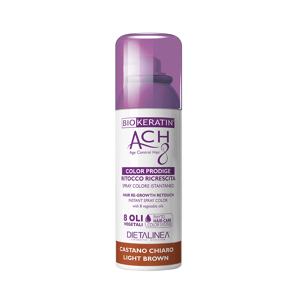 Biokeratin Ach8 Spray Regenerador Retoque Castaño Claro 75ml-2