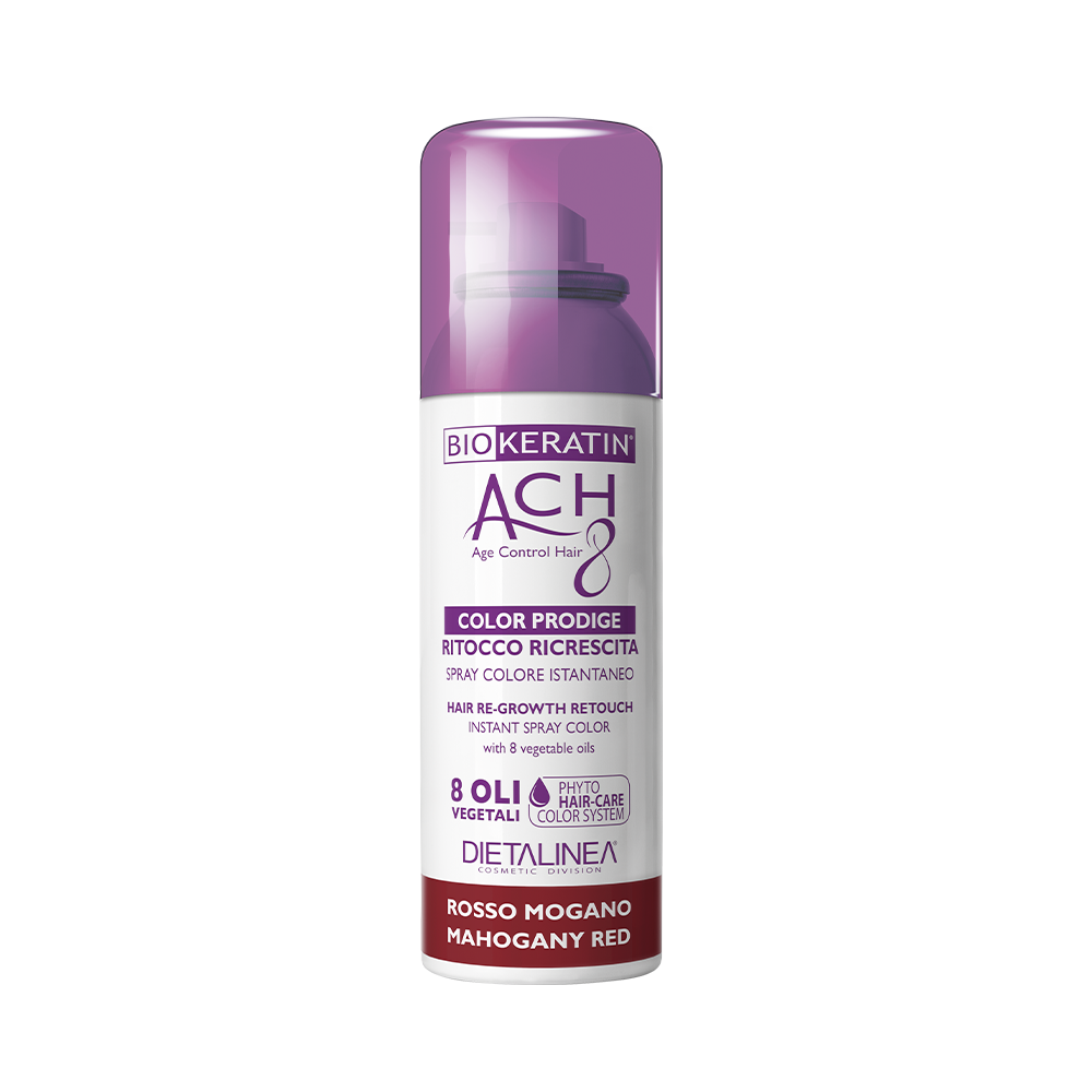 Biokeratin Ach8 Spray Retoque Recrecimiento Rojo Caoba 75ml-2