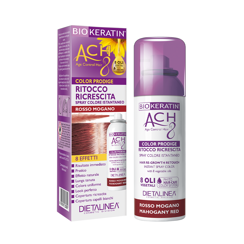 Biokeratin Ach8 Spray Retoque Recrecimiento Rojo Caoba 75ml-1