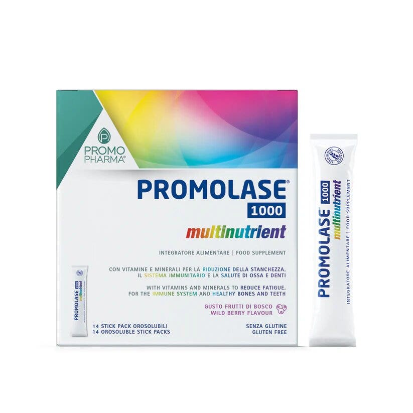 Promolase 1000 Multinutriente, paquete de 14 barritas