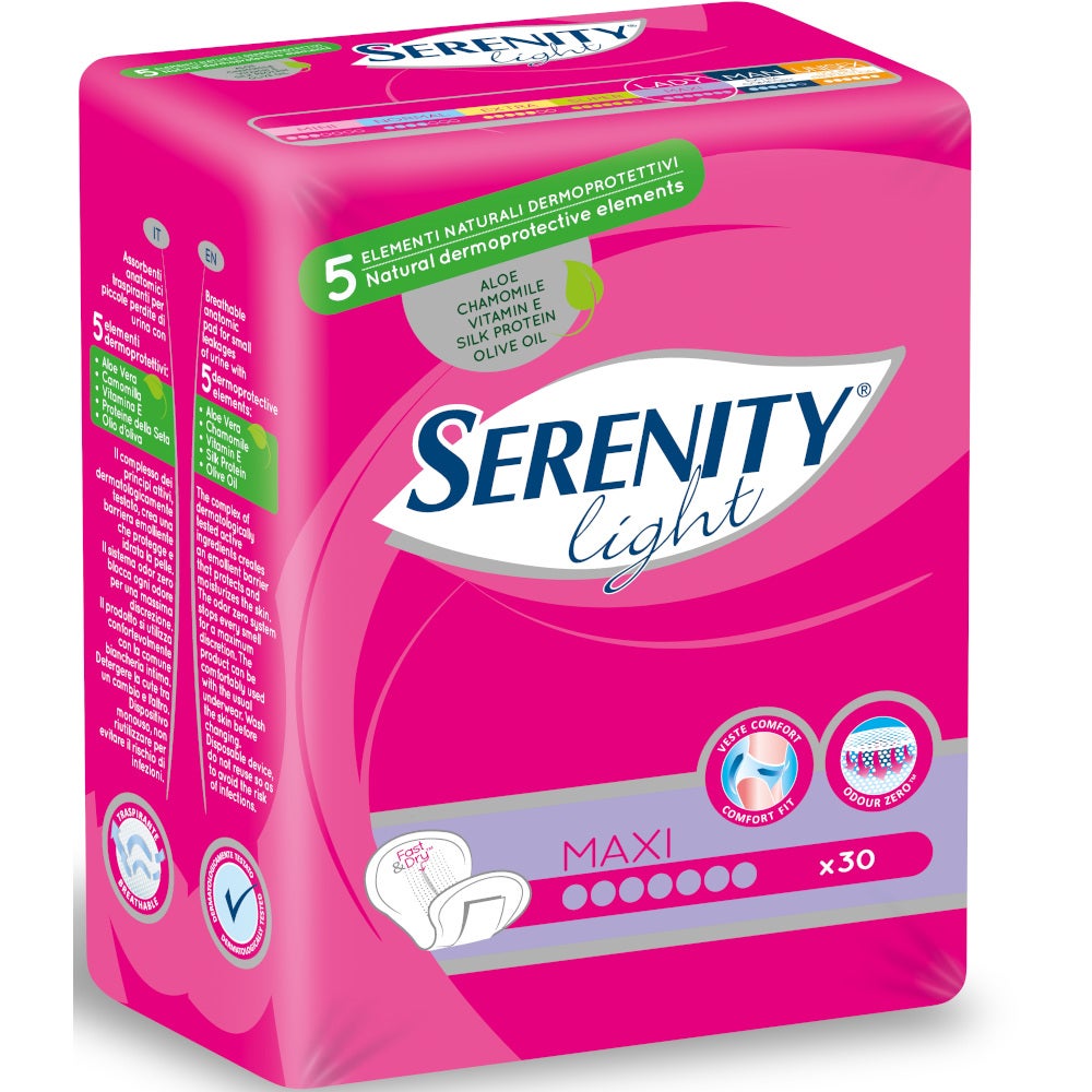 Serenity Pañal Absorbente Anatómico Light Maxi 30 unidades