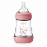 Chicco Biberón para recién nacidos Perfect 5 Biberón rosa con boquilla de flujo lento 150 ml 0 meses+