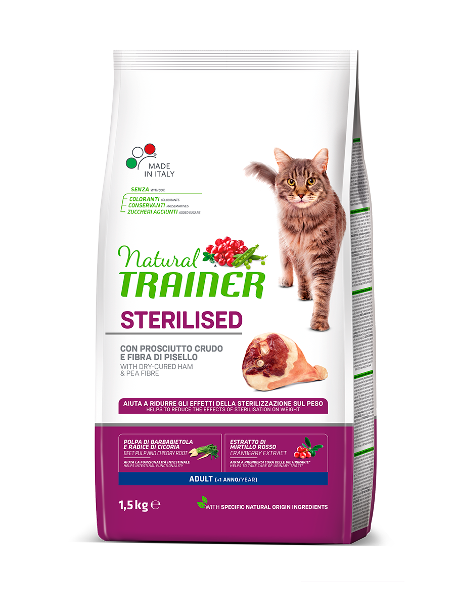 Entrenador Natural Croquetas De Jamón Crudo Para Gatos Esterilizados Bolsa 1,5kg-2