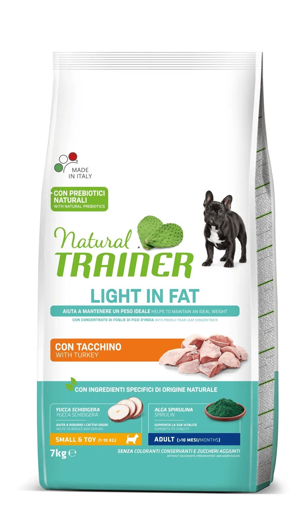 Natural Trainer Light In Fat Croquetas De Pavo Para Perros Adultos Tamaño Mini 7kg-1