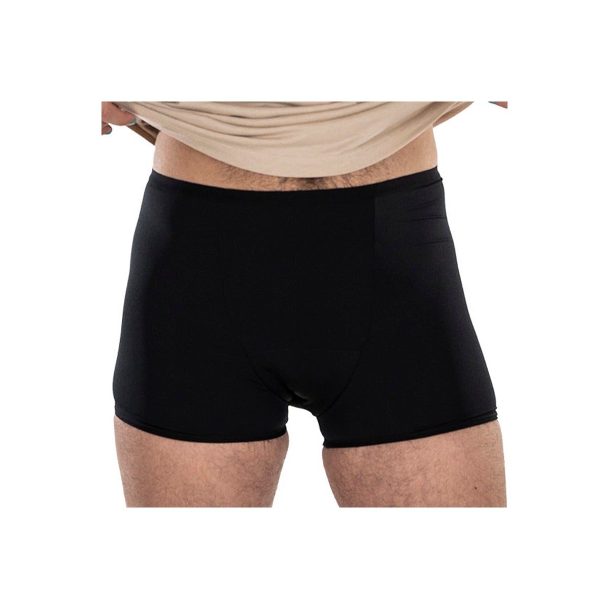 Fluyda Boxer Linea Basic Mutandina Assorbente Bianco/Nero Taglia M
