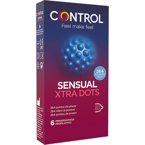 Control Sensual Xtra Dots 6 condones