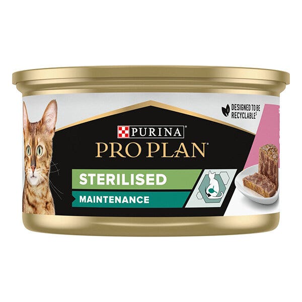 Nestlé Purina Pro Plan Sterilised Gato Paté de Salmón y Atún Lata 85 g
