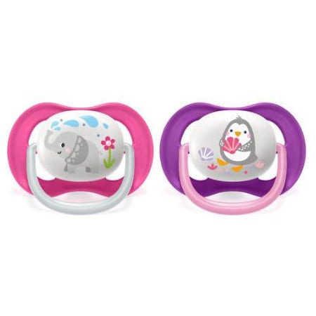 Avent Chupete Ultra Air Animales Elefante/Pingüino 6-18 Meses 2 Unidades