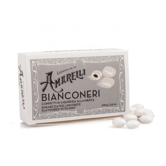 Amarelli Bianconeri Regaliz Confitado Con Sabor a Menta 100g-2