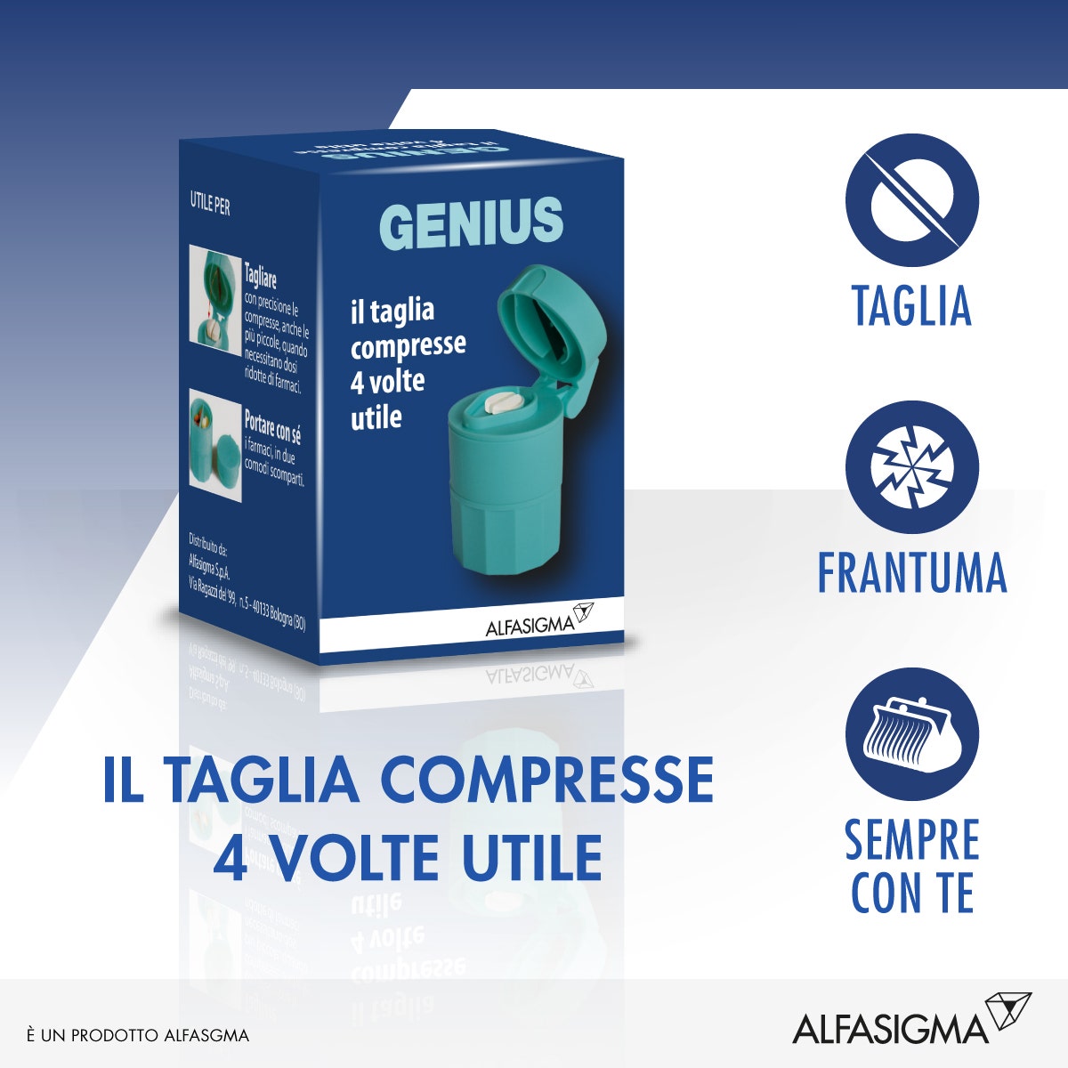 Genius Pill Crusher Cutter 1 Pieza-2