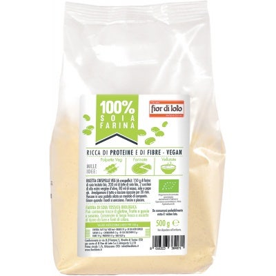 Fiori Di Loto Harina de Soja Integral Tostada Orgánica 500g-2