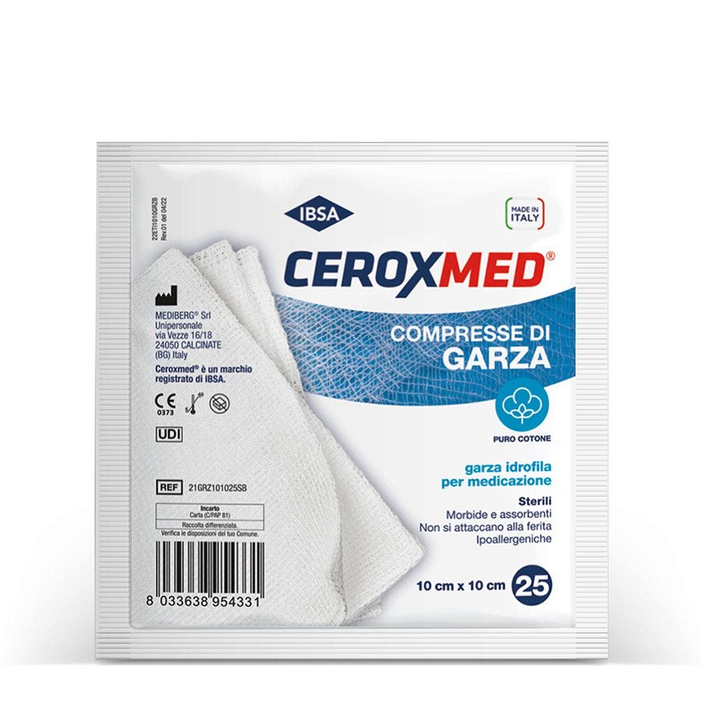 Ceroxmed Gasa Hidrofílica 10x10cm 25 Piezas-2