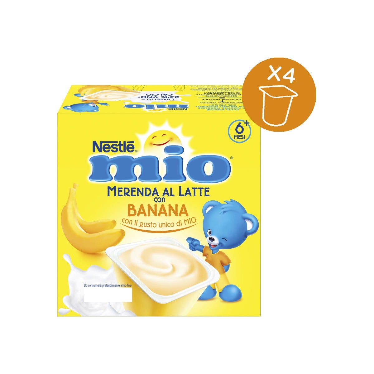 Nestlè Mio Snack Plátano 4x100g 6Mesi+-6