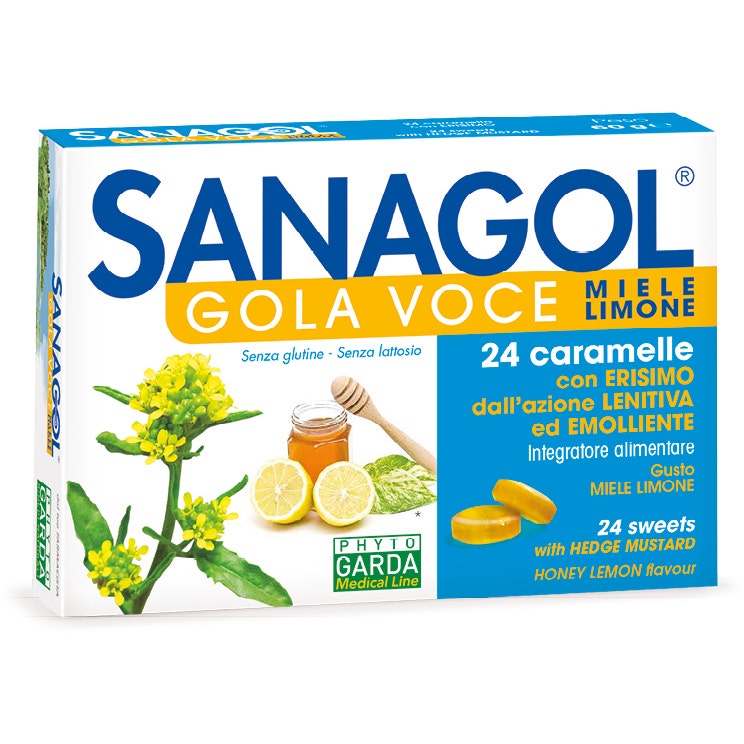 Sanagol Garganta Voz Miel Limón 24 Caramelos-3