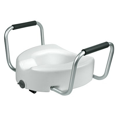 Inodoro elevado universal con asas para habitación de enfermo-2