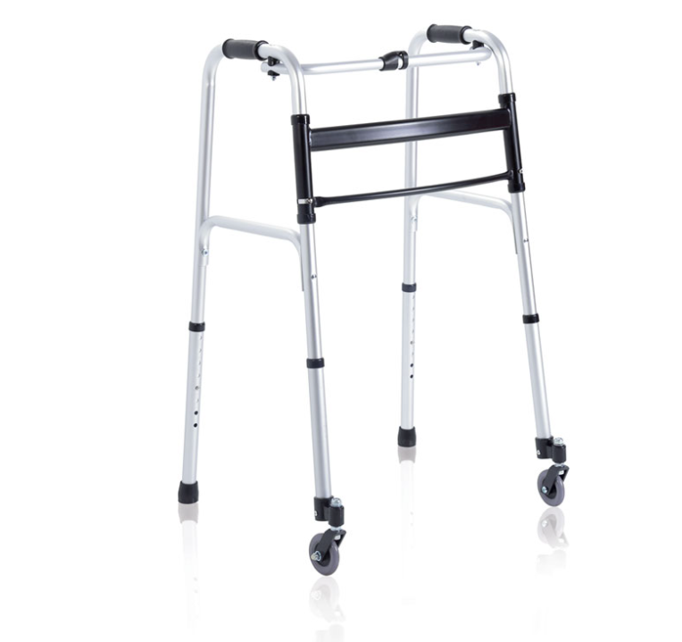 Mopedia Andador Plegable Aluminio 2 Ruedas Giratorias Código RP734-1
