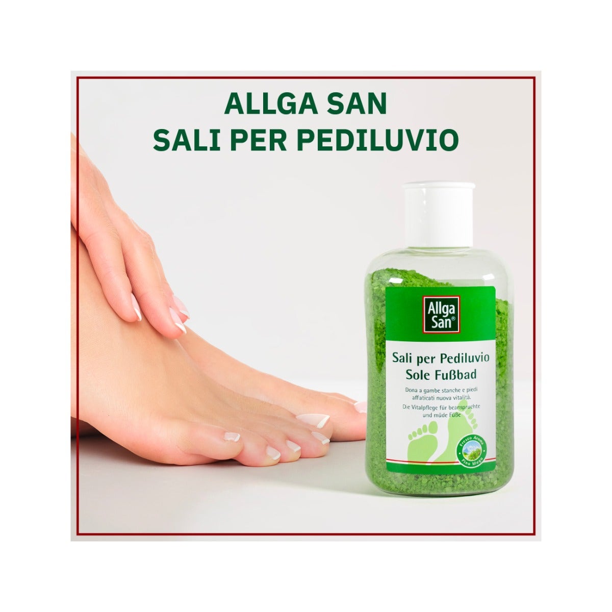 AllgaSan Sales de baño para pies perfumadas con pino de montaña 350 g-4