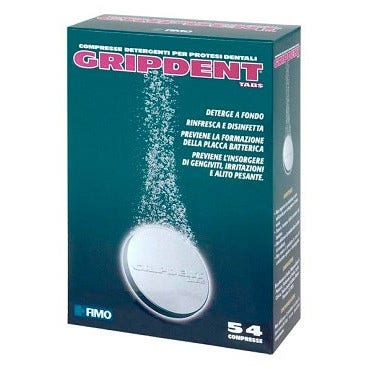 Gripdent Tabs Limpiador para Dentaduras Dentales 54 Cápsulas-2