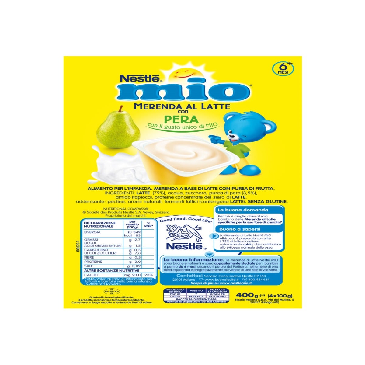 Nestlè Mi Pera Snack 4x100g 6Mesi+-4