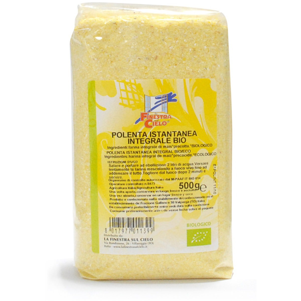 La Finestra Sul Cielo Harina De Maíz Integral Para Polenta Instantánea Bio 500g-1