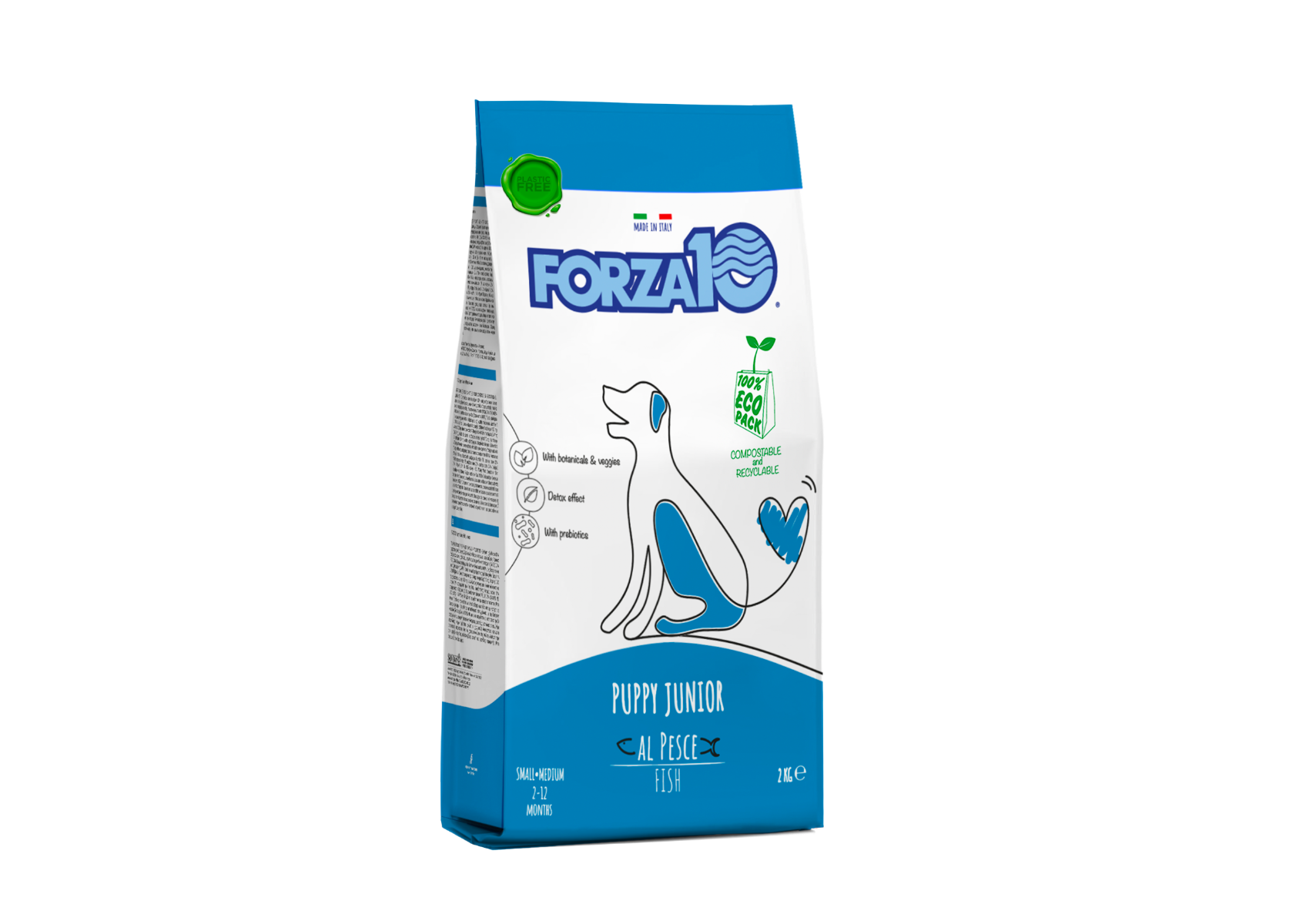 Forza10 Puppy Junior Croquetas de Pescado de Mantenimiento para Cachorros de Tamaño Mediano/Pequeño Bolsa 2kg-2