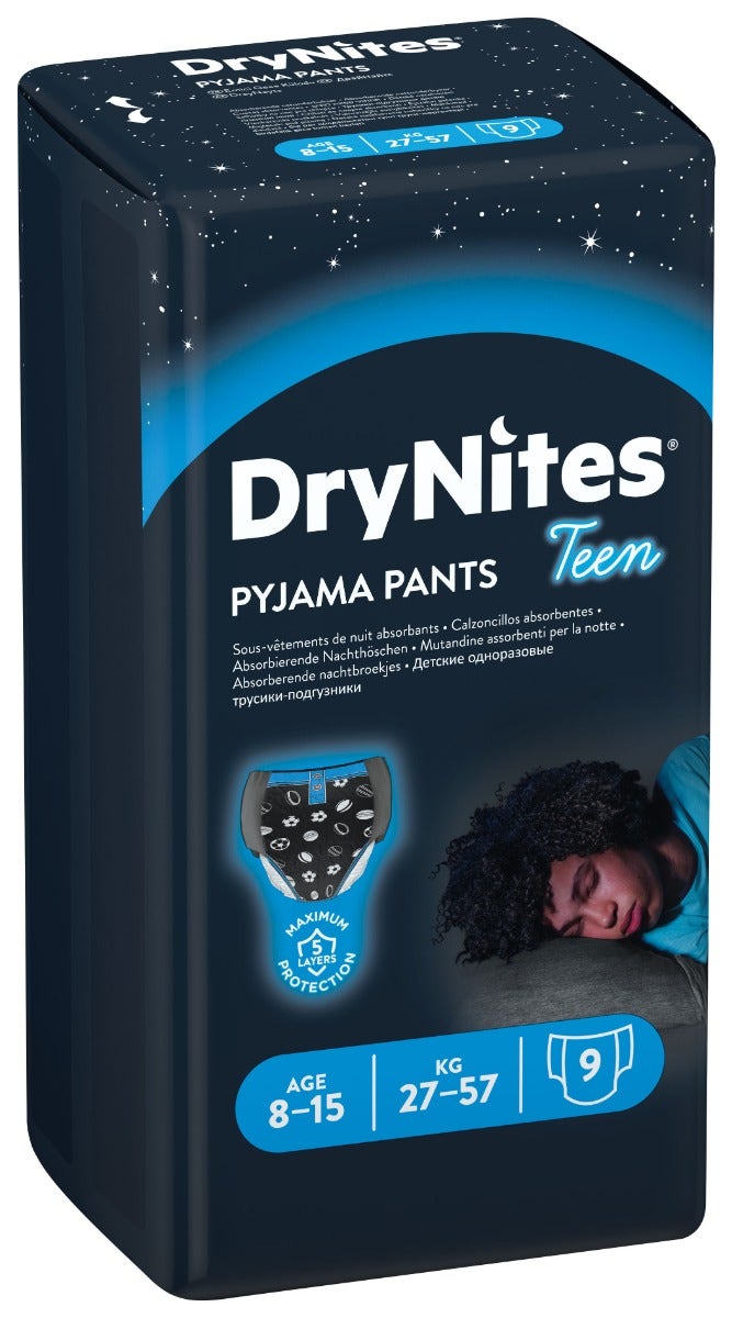 Huggies Drynites Niño Pantalones Pijama Adolescente 27-57Kg 8-15 Años 9 Piezas-3