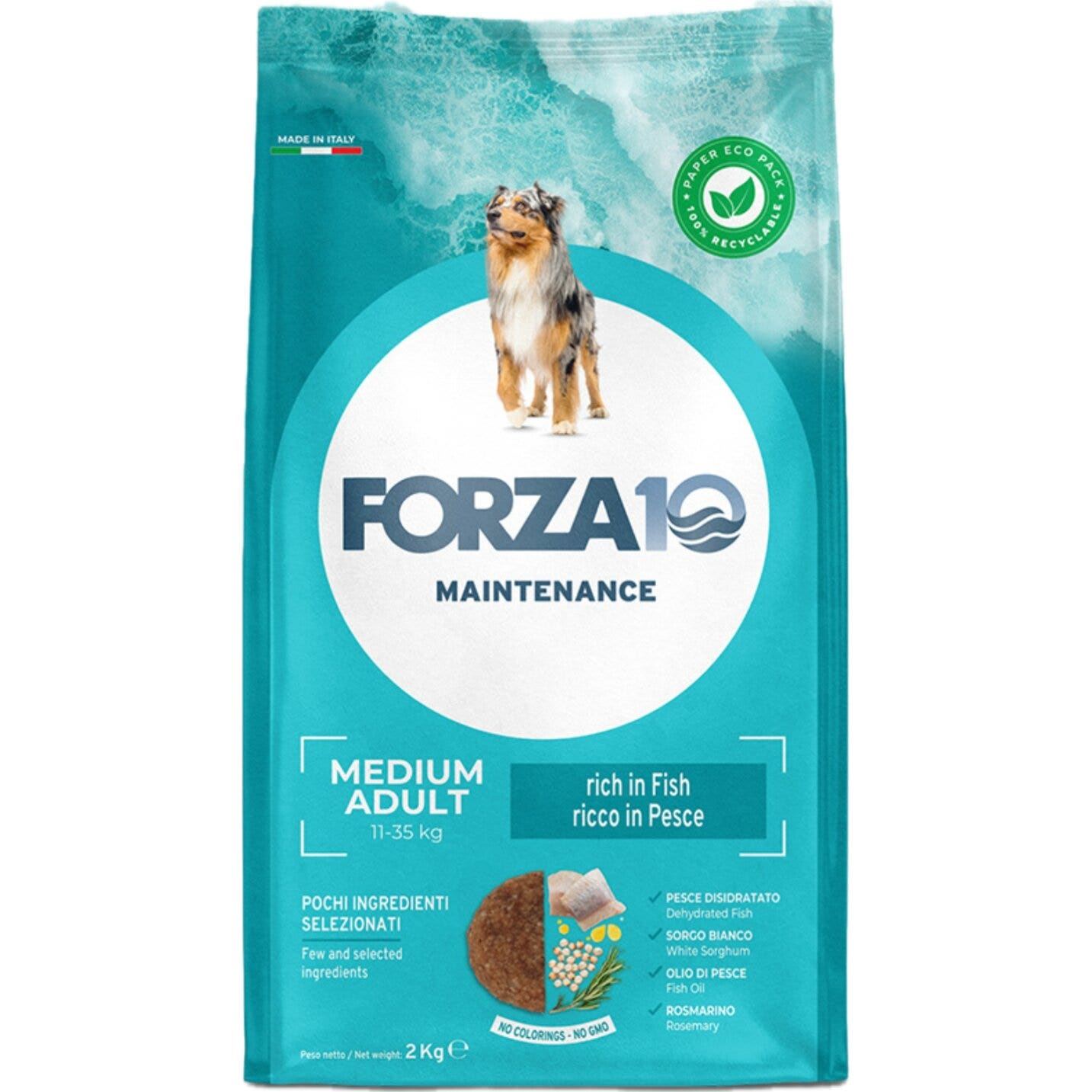 Forza10 Adult Mantenimiento Croquetas De Pescado Para Perros Adultos Tamaño Mediano Bolsa 2kg-1