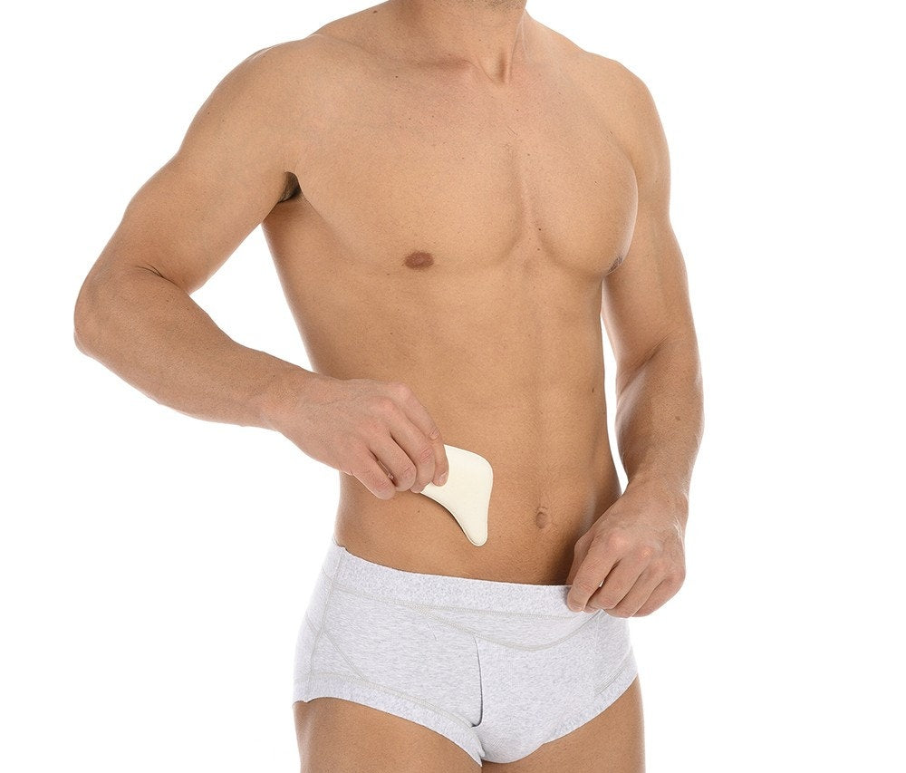 Scudotex Slip Contenitivi Grigio Vita Bassa Con 2 Pelotte Anatomiche In Gomma Taglia 3-0