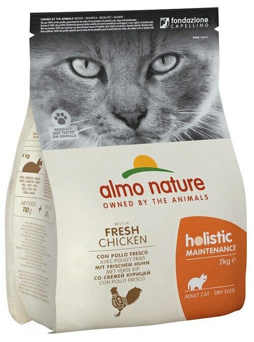Almo Nature Holistic Maintenance Pollo Fresco y Arroz Pienso para Gatos Adultos Bolsa 2kg-2