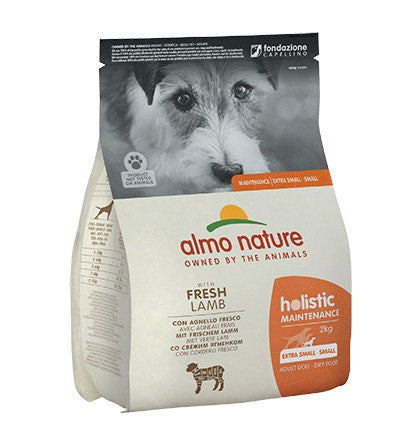 Almo Nature Croquetas de Cordero de Mantenimiento Holístico para Perros Adultos Tamaños Mini y Pequeño Bolsa de 2kg-2