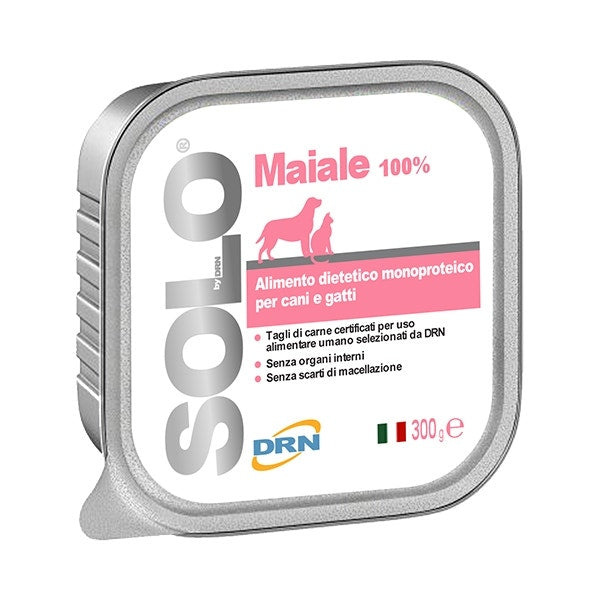 Drn Solo Pork Alimento Húmedo Monoproteico Dietético para Perros / Gatos 300g-1