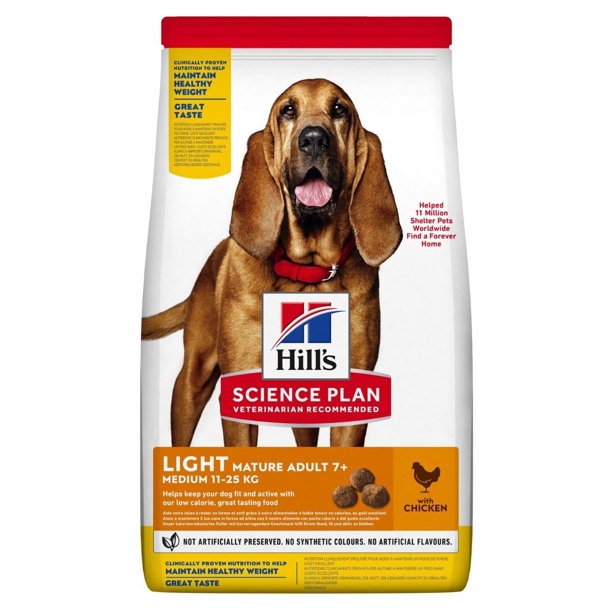 Hill's Science Plan Light Mature 7+ Años Croquetas De Pollo Para Perros Medianos Bolsa 12kg-0
