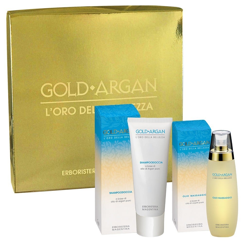 Box Gold Argan Ducha Champú + Aceite de Masaje-2