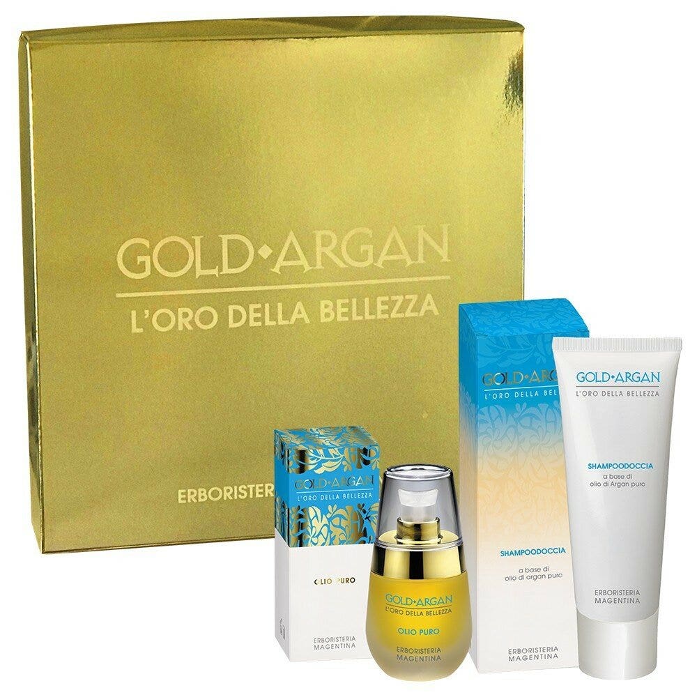 Champú y Box de Ducha Gold Argan + Aceite Puro-1