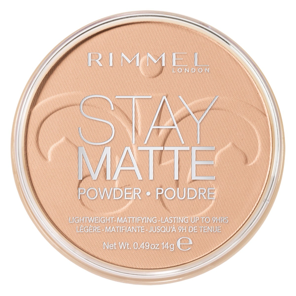 Rimmel Polvos Compactos Stay Matte Tonos 005 Beige Sedoso 14g-1
