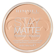 Rimmel Polvos Compactos Stay Matte Tonos 005 Beige Sedoso 14g-1