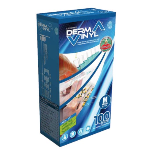Dermavinyl Guante Vinilo Desechable Talla Grande 100 Piezas-1