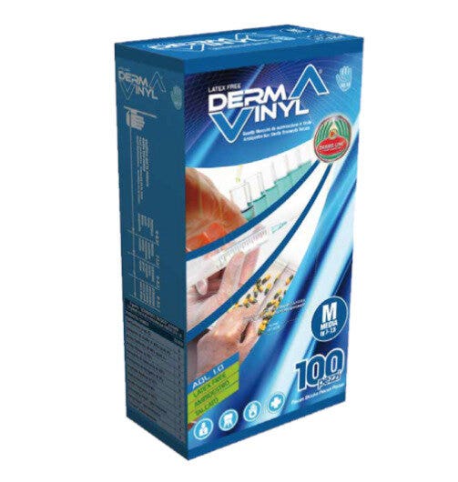 Dermavinyl Guante Vinilo Desechable Talla Grande 100 Piezas-1