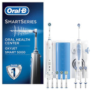 Cepillo de dientes eléctrico Oral-B Oral Center Smart 5000 E Oxyjet Water Flosser con 4 cabezales Oxyjet + 6 cabezales de repuesto-1