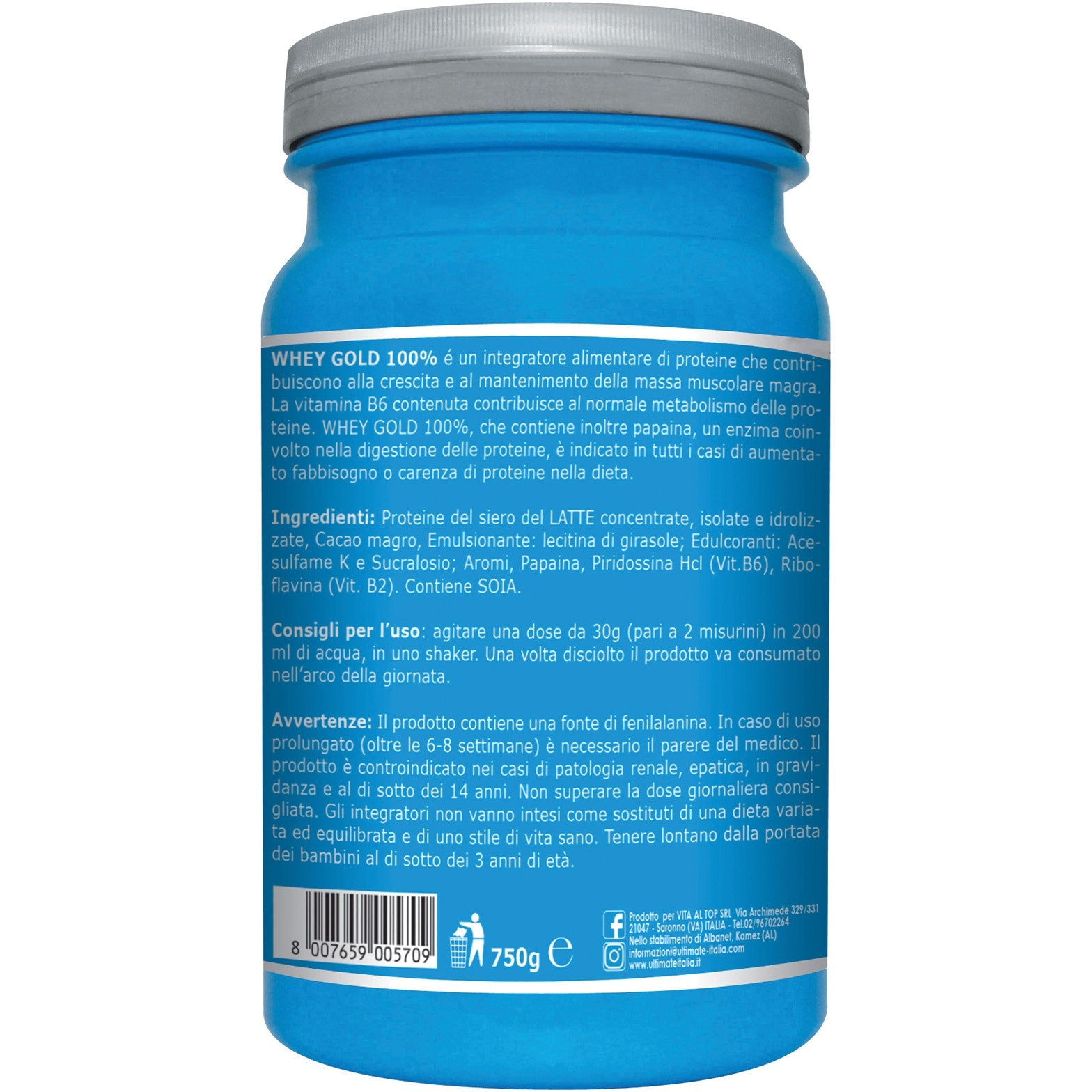 Ultimate Whey Gold 100% Cacao 750g-5