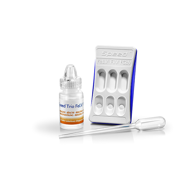 Virbac Speed Trio FeLV/FIV/FCo Test Diagnóstico Cualitativo para Gatos 6 Pruebas-1